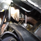 The previous owner had gasketed the exhaust using the wire from a bra.